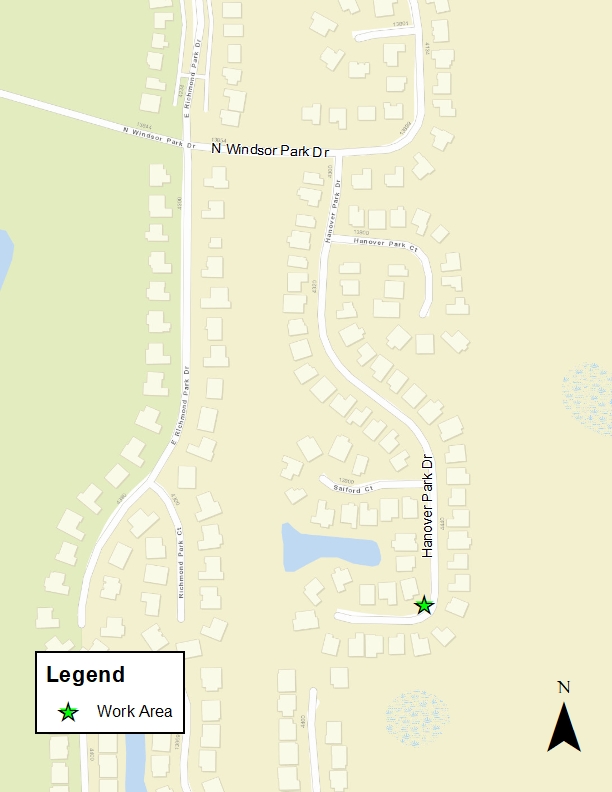 Hanover Drive Sewer Improvement Project Map